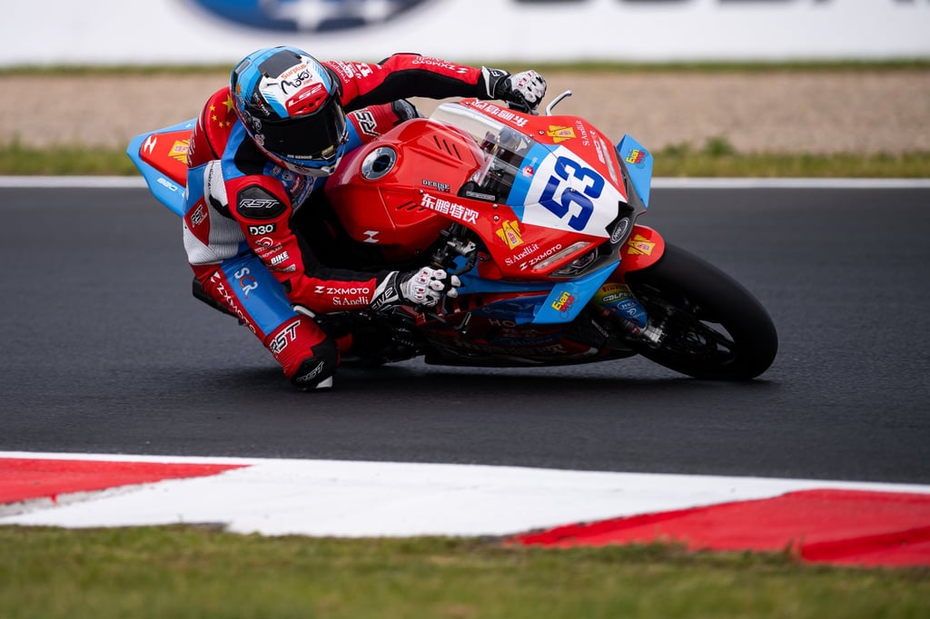French rider Valentin Debise of China’s ZXMOTO competes in Most, the Czech Republic, on May 16. Photo: Xinhua French rider Valentin Debise of China’s ZXMOTO competes in Most, the Czech Republic, on May 16. Photo: Xinhua
