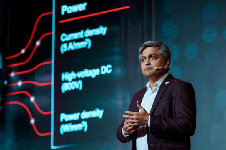 Shankaran Janardhanan, senior vice-president of GlobalFoundries’ photonics and radio frequency business, speaks at the company’s annual technology summit in Shanghai. Photo: Handout